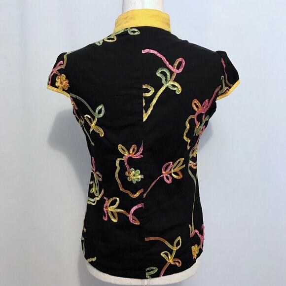 Zara Basic Cap Sleeves Button Down Blouse Women M - Picture 8 of 14